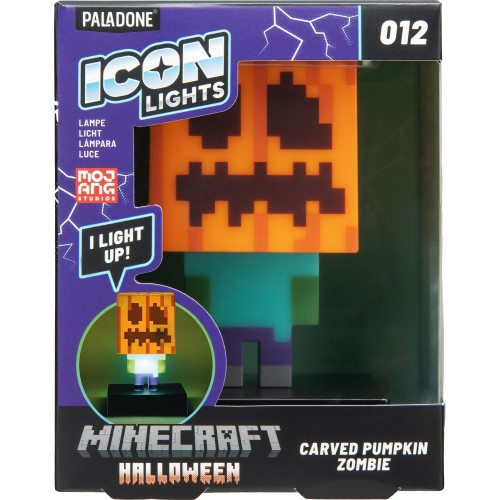 paladone icons: minecraft - zombie jack o lantern light PP15302MCF 5056577765663