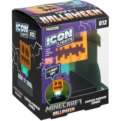 paladone icons: minecraft - zombie jack o lantern light PP15302MCF 5056577765663