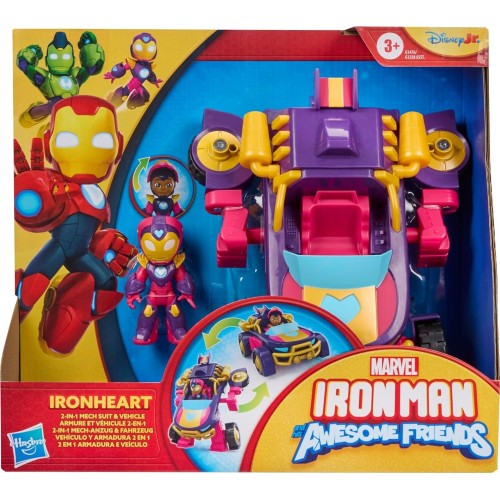 Hasbro Marvel Avengers Iron Man And His Awesome Friends Ironheart 2-In-1 Mech Suit And Vehicle, Ac G1258 / G1476 5010996313324