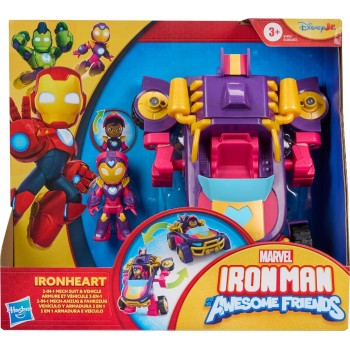 Hasbro Marvel Avengers Iron Man And His Awesome Friends Ironheart 2-In-1 Mech Suit And Vehicle, Ac G1258 / G1476 5010996313324