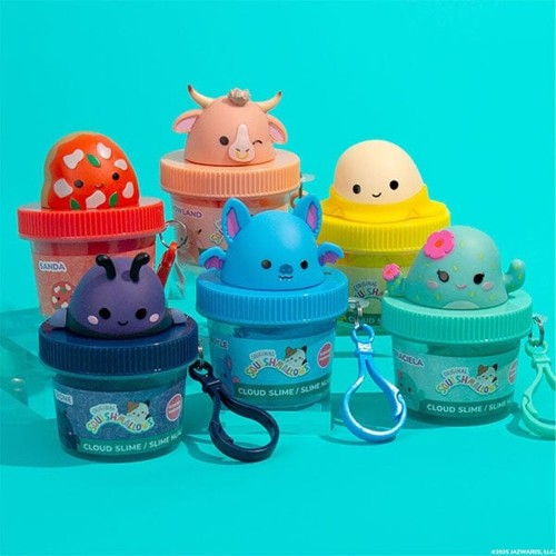 Horizon Group USA Squishmallows - Blind Slime-μπρελόκ με Topper σε Βαζάκι (6 Σχέδια) - Horizon  HG234360 194356346568