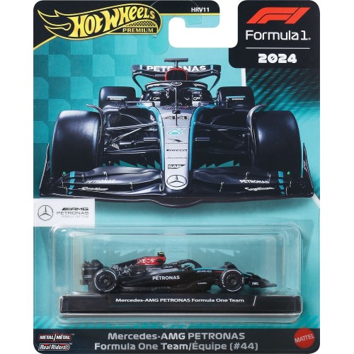 Mattel Hot Wheels Premium Formula 1 1:64 Scale Die-cast Mercedes-amg Petronas Formula One Team W15 Vehicle HRV11 / JBM16 1947352