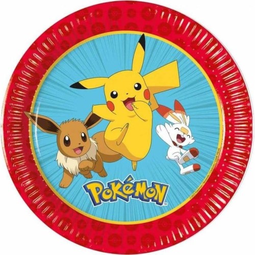 PROCOS pokemon paper plates small 19.5 cm cake plate 098392 5201184983928