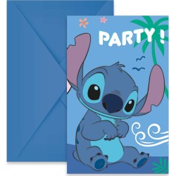 PROCOS Disney Stitch stitch and angel 6 invitations and envelopes 096917 5201184969175