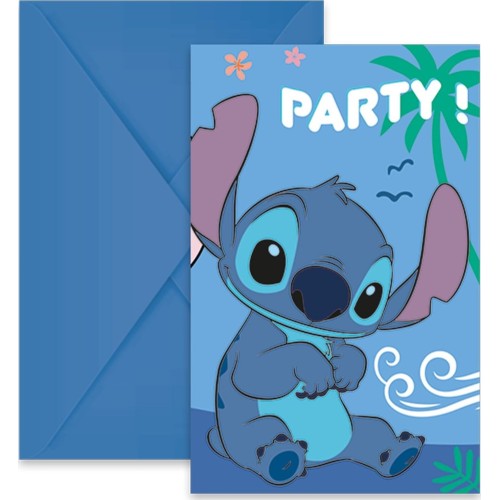 PROCOS Disney Stitch stitch and angel 6 invitations and envelopes 096917 5201184969175