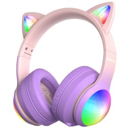 Delulu Discobeats Kids Bluetooth Headphones Pink | Kiddoboo  KBMS632PNK 5207244016575