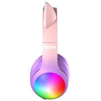 Delulu Discobeats Kids Bluetooth Headphones Pink | Kiddoboo  KBMS632PNK 5207244016575