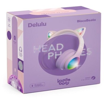 Delulu Discobeats Kids Bluetooth Headphones Pink | Kiddoboo  KBMS632PNK 5207244016575