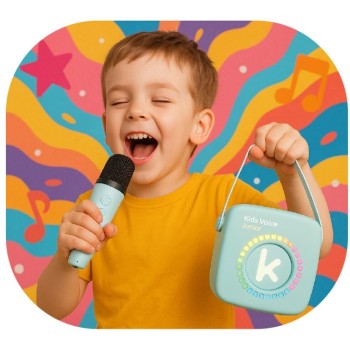 kiddoboo mini karaoke ηχείο & μικρόφωνο ροζ με nikoletatv – KBT3NTPNK 5207244016063