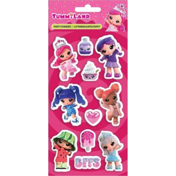 Diakakis imports Puffy Stickers 10x22ek YUMMILAND 000390114 5205698765612