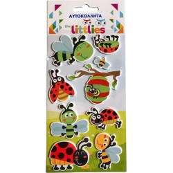 Diakakis imports Stickers 10x22cm Ladybugs The Littlies 000646970 5205698647826