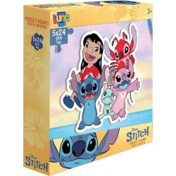 Diakakis imports Puzzle 5 Figures 24pcs 26x26x6,5cm Stitch 000565610 5205698793998