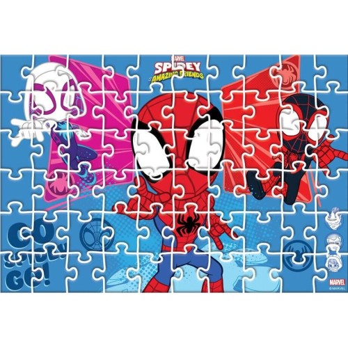 Diakakis imports Παζλ Spidey And His Amazing Friends Luna Toys Foil 2 σε 1 60τμχ. σε Κύλινδρο 48x33εκ. 000508689 5205698793936