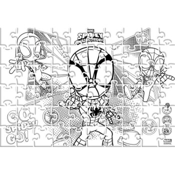 Diakakis imports Παζλ Spidey And His Amazing Friends Luna Toys Foil 2 σε 1 60τμχ. σε Κύλινδρο 48x33εκ. 000508689 5205698793936