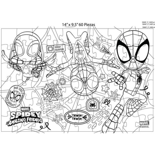 Diakakis imports Παζλ Spidey And His Amazing Friends Luna Toys 60τμχ. 2 σε 1 σε μεταλλική μπάλα 35,5x24εκ. 000508688 52056987938