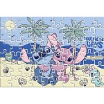 Diakakis imports Puzzle 60pcs 2in1 In Metallic Ball 35,5x24cm Stitch 000565607 5205698793851