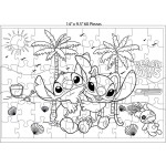 Diakakis imports Puzzle 60pcs 2in1 In Metallic Ball 35,5x24cm Stitch 000565607 5205698793851