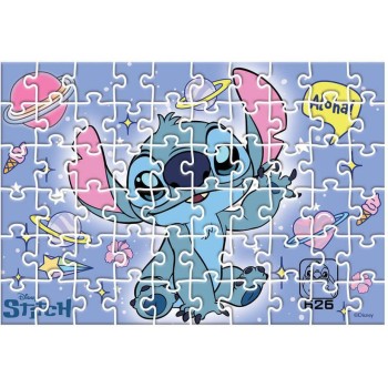 Diakakis imports Disney Stitch Puzzle Foil 60Pcs In Tube 48X33cm Stitch 000565609 5205698793912