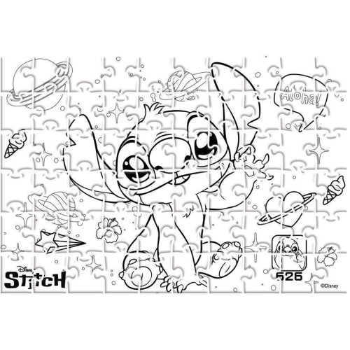 Diakakis imports Disney Stitch Παζλ Σε Κύλινδρο Foil 60Pcs In Tube 48X33cm Stitch 000565609 5205698793912