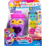 Jazwares 4" Purple Water Bottle Monkey Kutie With 3 Kups Featuring 1.5" Surprise Collectible Lil Kutie Figures - Ages 5+ JWKK000