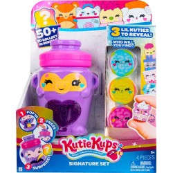 Jazwares Kutie Kups- Συσκευή Kutie 10Εκ. Με 3 Κάψουλες Purple Water Bottle Monkey JWKK0001 191726798972