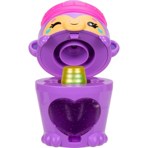 Jazwares 4" Purple Water Bottle Monkey Kutie With 3 Kups Featuring 1.5" Surprise Collectible Lil Kutie Figures - Ages 5+ JWKK000
