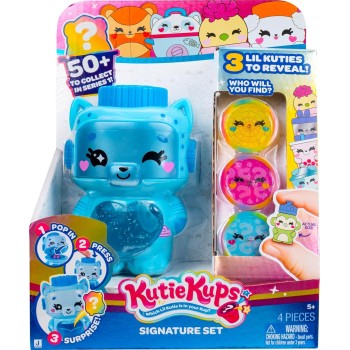 Jazwares 4" Robot Cat Kutie With 3 Kups Featuring Surprise Collectible Lil Kuties Micro Figures - Ages 5+ JWKK0001 191726798996