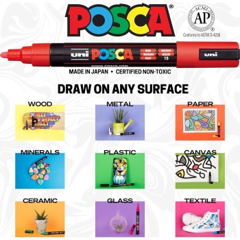 Uni-ball Mitsubishi Pencil Μαρκαδόρος Ζωγραφικής UNI Posca PC-3M 0.9mm-1.3mm - μαύρο PC-3M(E) ΜΑΥΡΟ 4902778915776