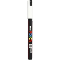 Uni-ball Mitsubishi Pencil posca marker,  0,7 mm, extra-fine, white, 1 pc PC-1MR(E) ΑΣΠΡΟ 4902778089781