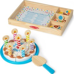 Melissa and Doug Melissa & Doug Pretend Play: Wood - Birthday Cake (6074876) 6074876 681147005273