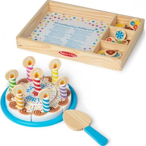 Melissa and Doug Melissa & Doug Pretend Play: Wood - Birthday Cake (6074876) 6074876 681147005273