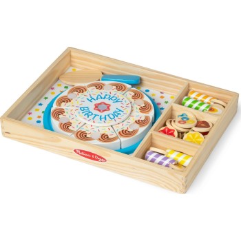 Melissa and Doug Melissa & Doug Pretend Play: Wood - Birthday Cake (6074876) 6074876 681147005273