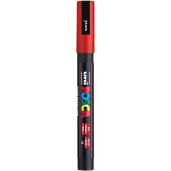Uni-ball Mitsubishi Pencil Μαρκαδόρος Ζωγραφικής UNI POSCA PC-17K 15.0mm με Λεπτή Στρογγυλή Άκρη, Κόκκινο PC-3M(E) ΚΟΚΚΙΝΟ 49027