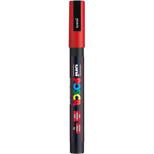Uni-ball Mitsubishi Pencil Posca 186521 - Posca marker with fine round tip, red PC-3M(E) ΚΟΚΚΙΝΟ 4902778915790