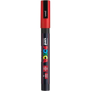Uni-ball Mitsubishi Pencil Posca 186521 - Posca marker with fine round tip, red PC-3M(E) ΚΟΚΚΙΝΟ 4902778915790