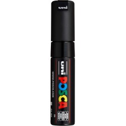 Uni-ball Mitsubishi Pencil Posca Broad Chisel Tip Marker - Black PC-8K(E) ΜΑΥΡΟ 4902778916452