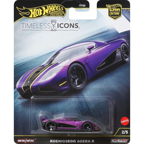 Mattel Hot Wheels Car Culture: Team Transport Premium Car Culture Timeless Icons Koenigsegg Agera R 1:64 Scale Collectible Toy V