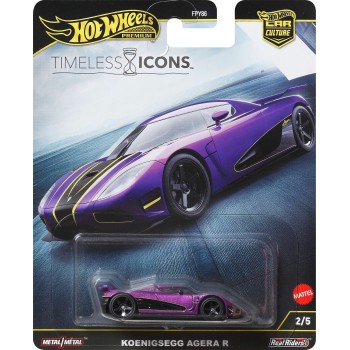 Mattel Hot Wheels Car Culture: Team Transport Premium Car Culture Timeless Icons Koenigsegg Agera R 1:64 Scale Collectible Toy V