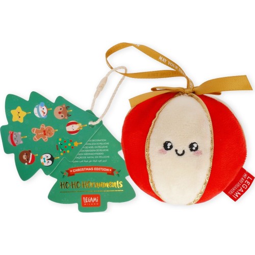 Legami Plush Christmas Decoration - Ball - Oh-oh-ohrnaments ball SSD0009 8052694045395