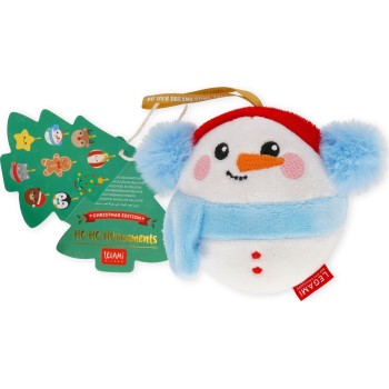 Legami Plush Christmas Decoration - Snowman - Oh-oh-ohrnaments snowman SSD0008 8052694045388