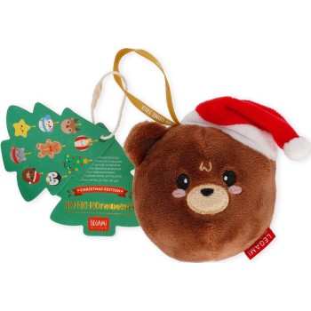 Legami Plush Christmas Decoration - Teddy Bear - Oh-oh-ohrnaments teddy bear SSD0005 8052694045357