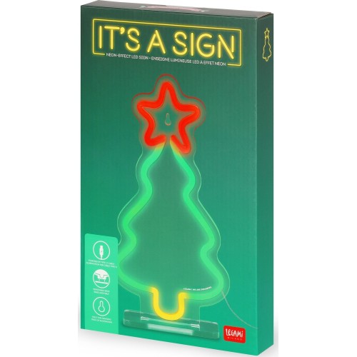 LegAmi Χριστουγεννιάτικο Διακοσμητικό Με φως - neon-effect LED Sign - its A Sign xmAs Tree Χριστουγεννιάτικο Δέντρο NEL0001 8052