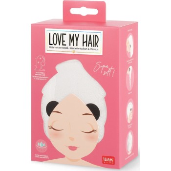 Legami Panda Hair Turban Towel - Love My Hair panda HTW0001 8052694000905