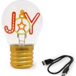 Legami Decorative Lightbulb-shaped Table Lamp - Joy - Bulb Fiction joy CLB0019 8052694045159