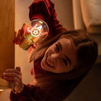 Legami Decorative Lightbulb-shaped Table Lamp - Joy - Bulb Fiction joy CLB0019 8052694045159