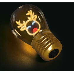 Legami Decorative Christmas Lightbulb-shaped Table Lamp - Reindeer - Bulb Fiction  CLB0002 8052694020040