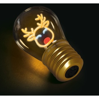 Legami Χριστουγεννιάτικος Διακοσμητικός Λαμπτήρας - lightbulb-shaped table Lamp - Reindeer ταρανδος CLB0002 8052694020040