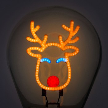 Legami Decorative Christmas Lightbulb-shaped Table Lamp - Reindeer - Bulb Fiction  CLB0002 8052694020040