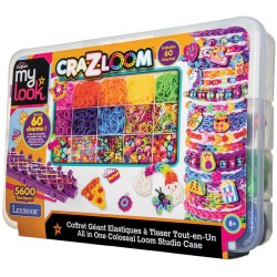 Lexibook cra-z-art all in 1- tool case jewelry making set with 5,600 rubber bands and  ages 8+, 1+ players 35.CRLOOM7 3380743110