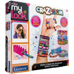 Lexibook Cra-Z-Art Rock And Roll Αργαλειός Ελαστικών Κοσμημάτων Σετ Δημιουργίας Βραχιολιών, Δαχτυλιδιών Και Κολιέ 8+ Ετών, 1+ Πα